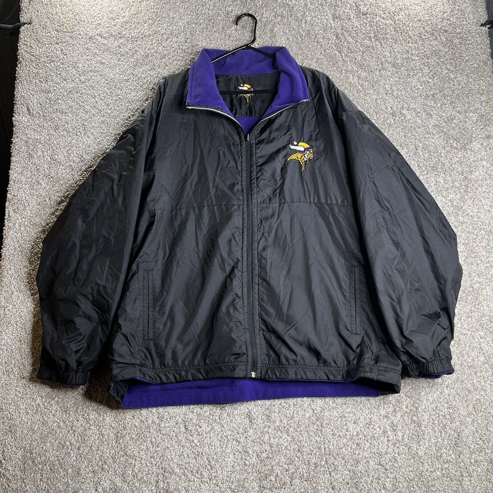 Vintage Minnesota Vikings Reversible Jacket Men XL Full Zip‎ Pro Player - Picture 2 of 8